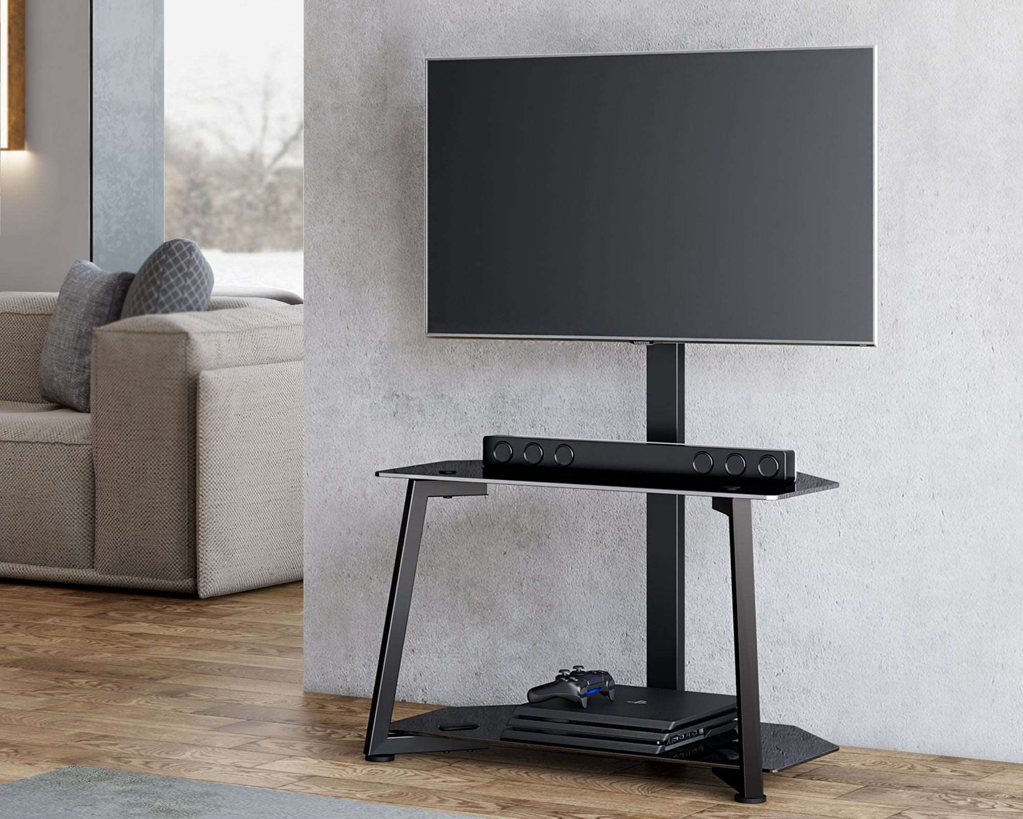 2-Tiers TV Stand/Base for 23-55 Inch TVs