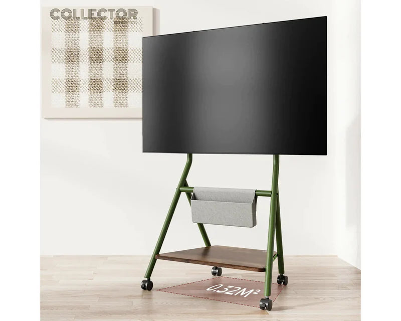 Floor TV Stand Portable Storage Collector Series 46-65 Inch - Green Pine