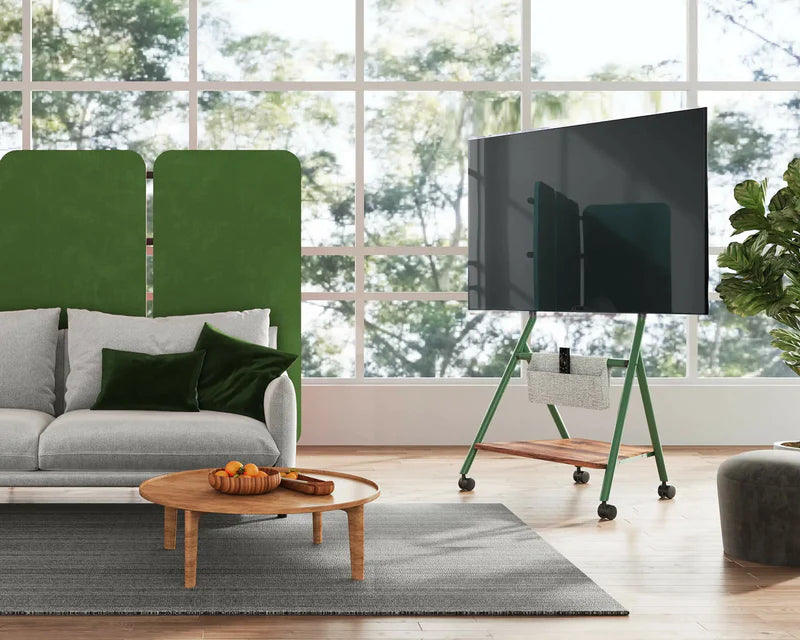 Floor TV Stand Portable Storage Collector Series 46-65 Inch - Green Pine