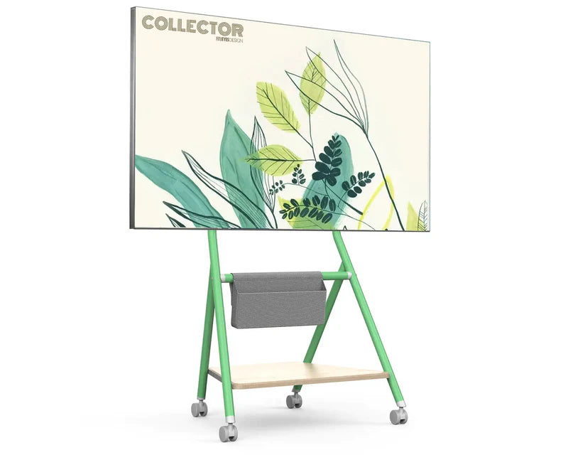 Floor TV Stand Portable Storage Collector Series 46-65 Inch - Mint Green