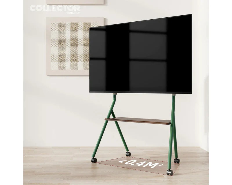 Floor TV Stand large Storage Collector Series 55-78 Inch - Green Pine