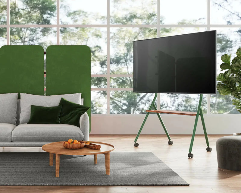 Floor TV Stand large Storage Collector Series 55-78 Inch - Green Pine
