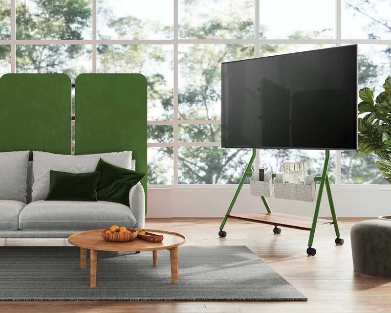 Floor TV Stand Portable Storage Collector Series 55-78 Inch - Green Pine