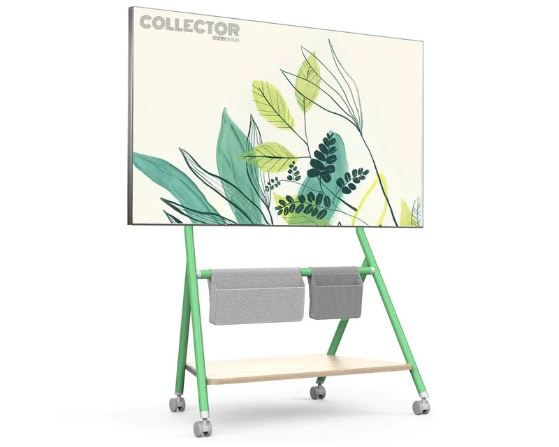 Floor TV Stand Portable Storage Collector Series 55-78 Inch - Mint Green